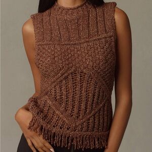 NWT Anthropologie Pilcro Fringe Sweater Tank